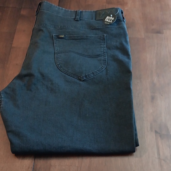 Men's Big and Tall Lee Extreme Motion MVP Relaxed Straight fit 50x29 Vintage Blk - Picture 2 of 4